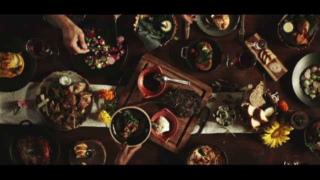 Video Reference: Food, Recipe, Cuisine, Dish, Ingredient, Tableware, Automotive lighting, Darkness, Plate, Bowl