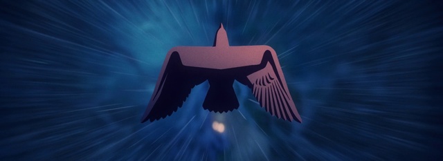 Video Reference: Atmosphere, Sky, Azure, Gesture, Wing, Electric blue, Art, Bat, Fictional character, Font