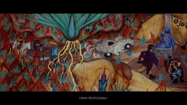 Video Reference: Paint, Organism, Painting, Art, Fawn, Wall, Graffiti, Font, Pattern, Visual arts