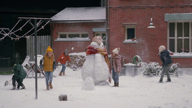 Video Reference: Window, Snow, Freezing, Building, Art, Fun, House, Recreation, Winter, Event