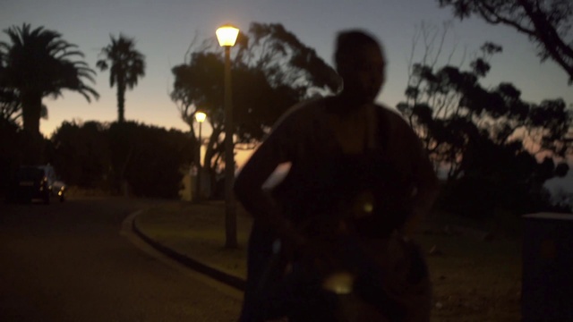 Video Reference: Sky, Street light, Lighting, Flash photography, Tree, Sunlight, Plant, Atmospheric phenomenon, Asphalt, Dusk