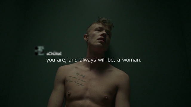 Video Reference: Shoulder, Human body, Flash photography, Neck, Jaw, Gesture, Font, Chest, Trunk, Eyelash