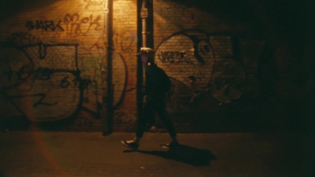 Video Reference: Flash photography, Wood, Art, Font, Tints and shades, Flooring, Midnight, Graffiti, Road, Road surface
