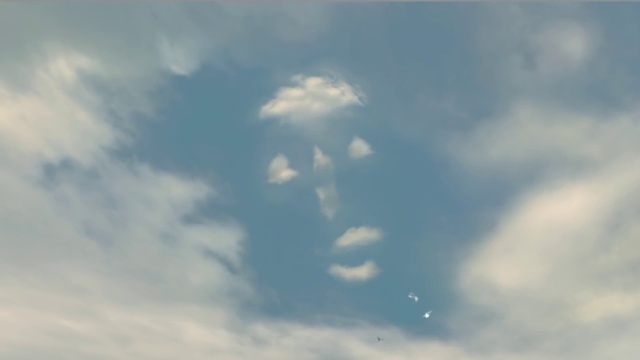 Video Reference: Cloud, Sky, Atmosphere, Azure, Cumulus, Tree, Calm, Astronomical object, Horizon, Meteorological phenomenon