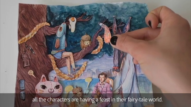 Video Reference: World, Organism, Art, Painting, Visual arts, Illustration, Drawing, Mural, Fictional character, Nail