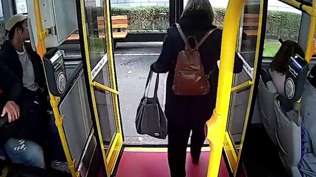 Video Reference: Motor vehicle, Vehicle, Yellow, Luggage and bags, Mode of transport, Bag, Vehicle door, Automotive design, Passenger, Public transport