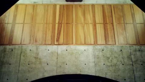 Video Reference: interior, wall, cabinet, wood, concrete, architecture, minimal, empty, indoor, pattern, texture