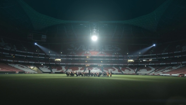 Video Reference: Atmosphere, Field house, Soccer, Floodlight, Player, Line, Grass, Ball game, Competition event, Tournament