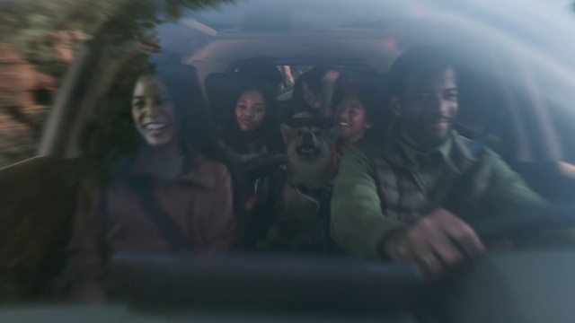 Video Reference: Smile, Motor vehicle, Mode of transport, Automotive lighting, Sky, Hat, Automotive exterior, Goggles, Fun, Vehicle door