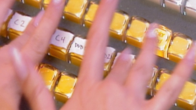 Video Reference: Amber, Fluid, Yellow, Gesture, Finger, Material property, Gas, Engineering, Machine, Thumb