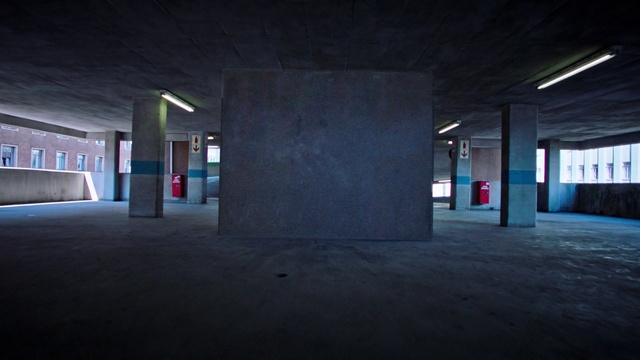 Video Reference: Gas, Tints and shades, Parking, Sky, City, Space, Flooring, Concrete, Composite material, Darkness