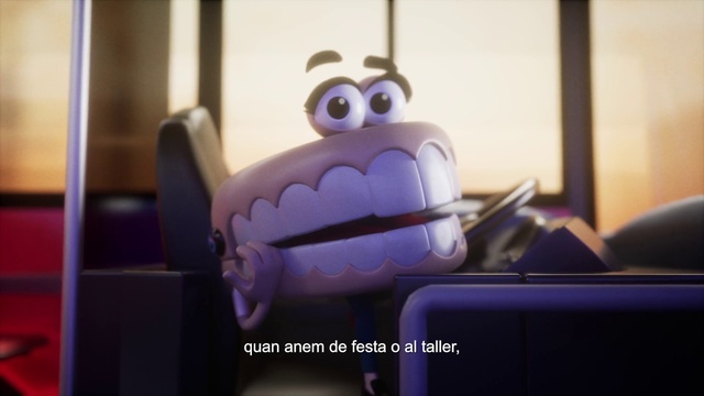 Video Reference: Purple, Gesture, Magenta, Toy, Fictional character, Animated cartoon, Art, Animation, Room, Font