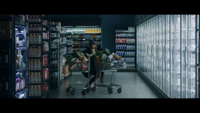 Video Reference: Shelf, Screenshot, Machine, Chair, Display device, Retail, Video game software, Font, Pc game, Shelving