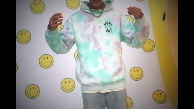 Video Reference: Yellow, Sleeve, Gesture, Finger, T-shirt, Font, Artist, Paint, Fun, Personal protective equipment