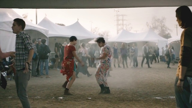 Video Reference: Shorts, Sky, Tent, Atmospheric phenomenon, Crowd, Fun, Event, Tree, Entertainment, Public event