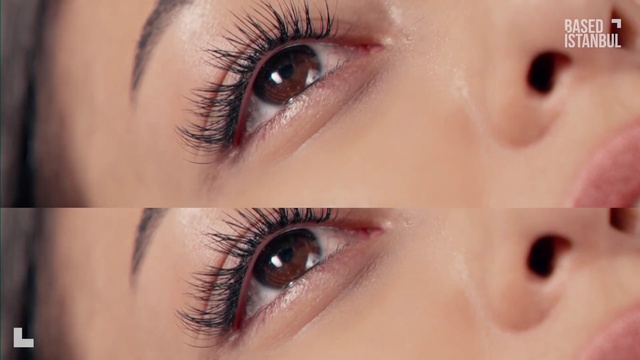 Video Reference: Brown, Photograph, Eyelash, Eye liner, Light, Organ, Black, Makeover, Eye shadow, Material property