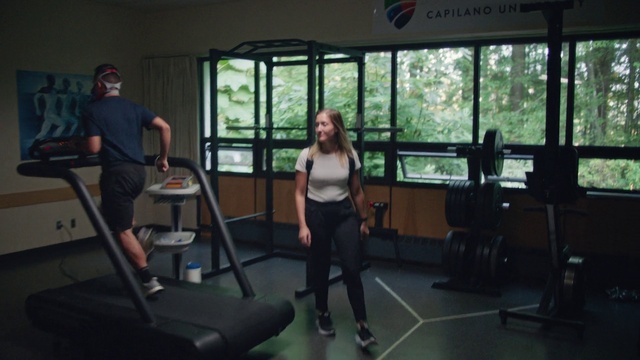 Video Reference: Joint, Shoulder, Exercise machine, Treadmill, Exercise equipment, Window, Strength training, Gym, Leisure, Weight training