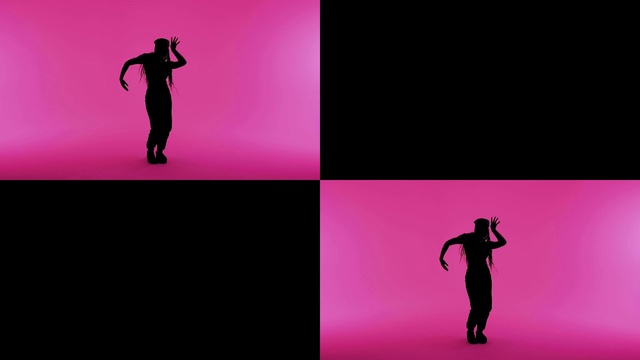 Video Reference: Purple, Human body, Standing, Performing arts, Entertainment, Violet, Pink, Font, People in nature, Red