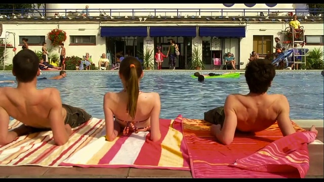 Video Reference: Water, Swimming pool, Brassiere, Temple, Leisure, Barechested, Shorts, Travel, Fun, Recreation