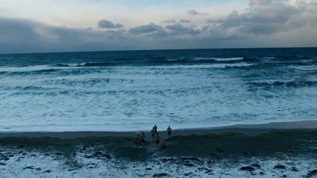 Video Reference: Cloud, Water, Sky, Azure, Blue, Fluid, Beach, Coastal and oceanic landforms, Horizon, Wind wave