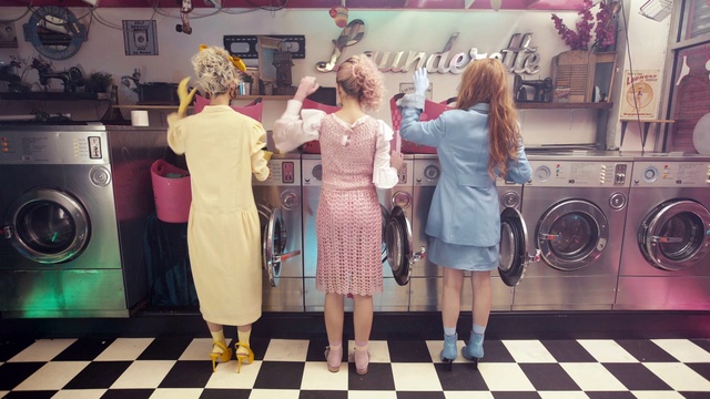 Video Reference: Laundry room, Photograph, White, Product, Washing machine, Clothes dryer, Fashion, Dress, Flooring, Eyewear