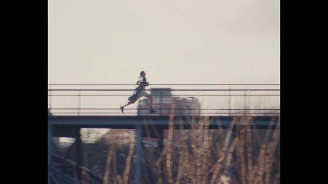 Video Reference: Sky, Wood, Overhead power line, Building, Rectangle, Bridge, Tints and shades, Wire fencing, Technology, Art