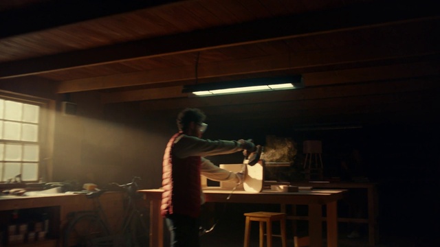 Video Reference: Table, Wood, Entertainment, Event, Hardwood, Music venue, Darkness, Performing arts, Room, Beam