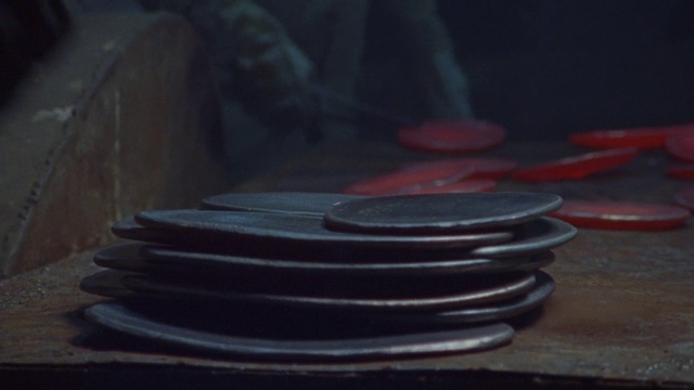 Video Reference: Cuisine, Food, Gas, Circle, Coin, Dish, Automotive tire, Wood, Auto part, Metal