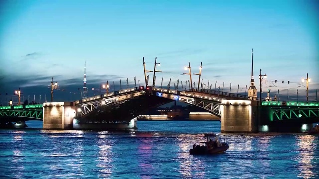 Video Reference: Water, Sky, Boat, Cloud, Vehicle, Watercraft, Body of water, Building, Bridge, Horizon
