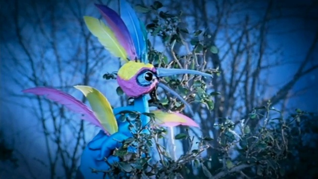 Video Reference: Plant, Purple, Organism, Bird, Petal, Wing, Art, Electric blue, Magenta, Feather