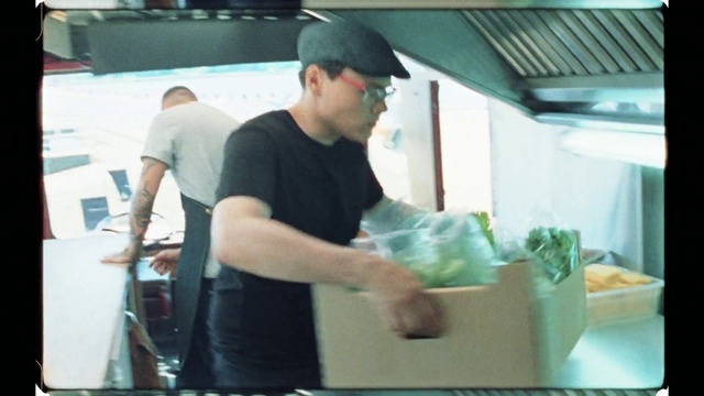 Video Reference: Muscle, Cap, Baseball cap, T-shirt, Cooking, Kitchen, Elbow, Job, Fun, Cook