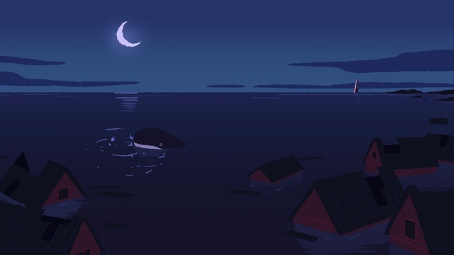 Video Reference: Atmosphere, Sky, Vertebrate, Moon, Water, Crescent, Astronomical object, Space, Horizon, Calm