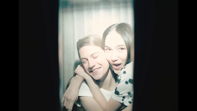 Video Reference: Face, Smile, Flash photography, Gesture, Happy, Fun, Event, Picture frame, Curtain, Room