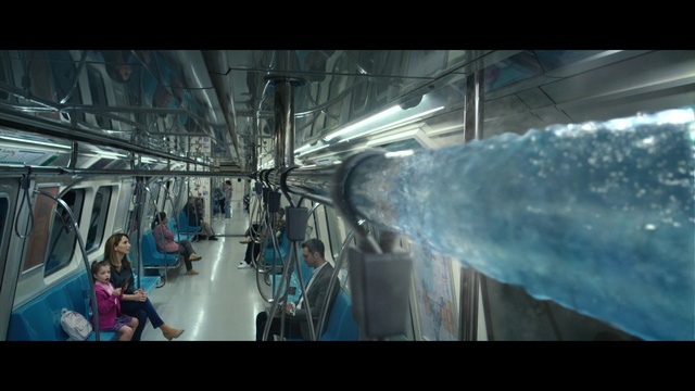 Video Reference: Train, Water, Public transport, Glass, Electric blue, Electricity, Metal, Passenger, City, Travel
