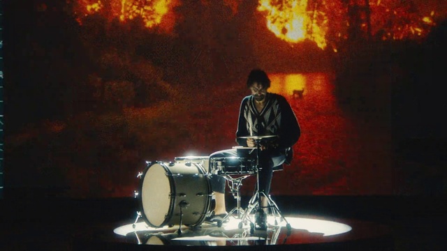 Video Reference: Membranophone, Idiophone, Drum, Musical instrument, Cymbal, Musician, Drumhead, Light, Lighting, Musical instrument accessory