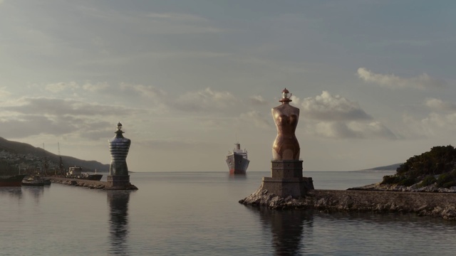 Video Reference: Water, Cloud, Sky, Tower, Sculpture, Statue, Atmospheric phenomenon, Horizon, Beacon, Art