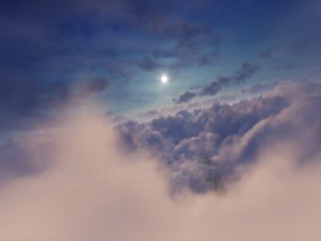 Video Reference: Cloud, Sky, Atmosphere, Moon, Astronomical object, Cumulus, Dusk, Tree, Horizon, Calm