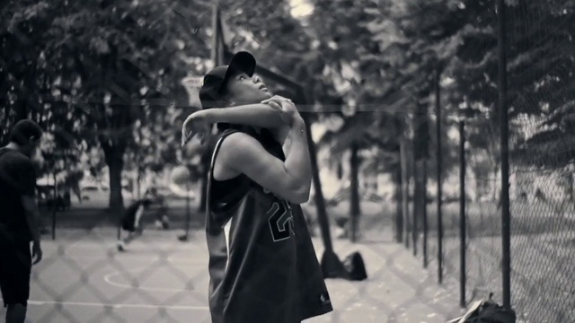 Video Reference: Shoulder, Flash photography, Tree, Black-and-white, Gesture, Happy, Style, Road, Elbow, Monochrome photography