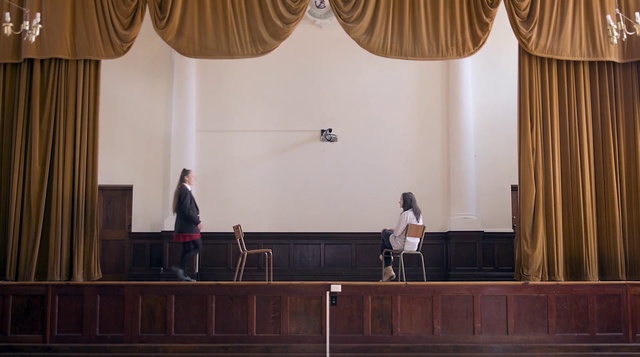 Video Reference: Curtain, Light, Decoration, Fashion, Architecture, Wood, Chair, Stage, Event, Projection screen