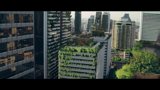 Video Reference: Building, Skyscraper, Daytime, Sky, Window, Nature, Infrastructure, World, Fixture, Tower block