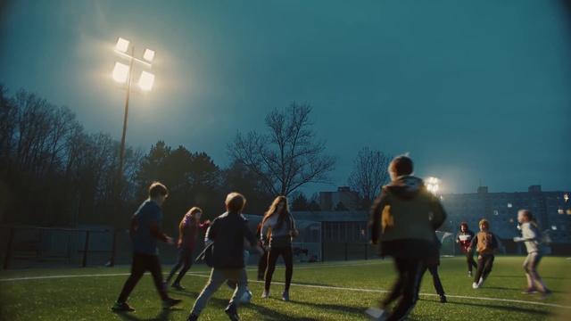 Video Reference: Footwear, Sky, Atmosphere, Shorts, Sports equipment, Street light, Player, Tree, Ball game, Plant