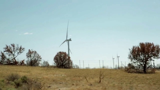Video Reference: Sky, Windmill, Plant, Wind farm, Wind turbine, Tree, Natural landscape, Land lot, Turbine, Electricity