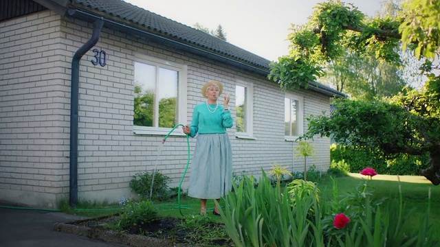 Video Reference: Plant, Flower, Building, Window, People in nature, Green, Sky, House, Tree, Vegetation