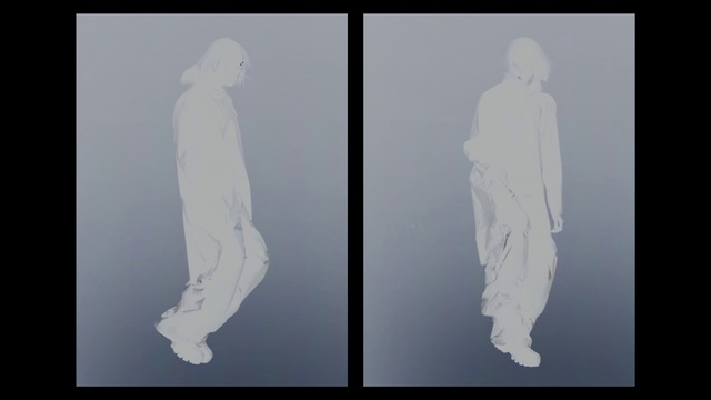 Video Reference: Sleeve, Rectangle, Gesture, Art, Sculpture, Font, Visual arts, Statue, Monochrome photography, Symmetry