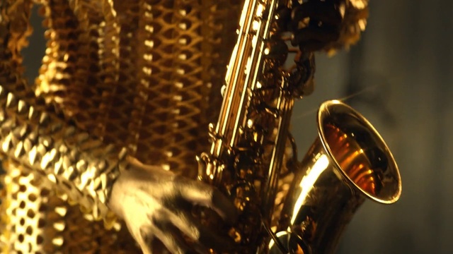 Video Reference: Musical instrument, Gold, Amber, Wind instrument, Street light, Brass instrument, Woodwind instrument, Music, Event, Metal