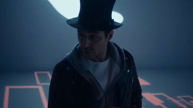 Video Reference: Hat, Sun hat, Flash photography, Sleeve, Headgear, Facial hair, Electric blue, Costume hat, Fun, Cowboy hat