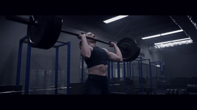Video Reference: Weightlifter, Shoulder, Weightlifting, Barbell, Free weight bar, Muscle, Overhead press, Weight training, Flash photography, Weights