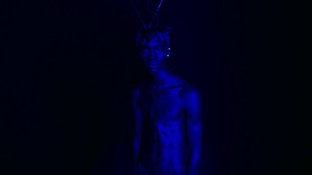 Video Reference: Blue, Purple, Flash photography, Sleeve, Electric blue, Entertainment, Event, Magenta, Performing arts, Fashion design