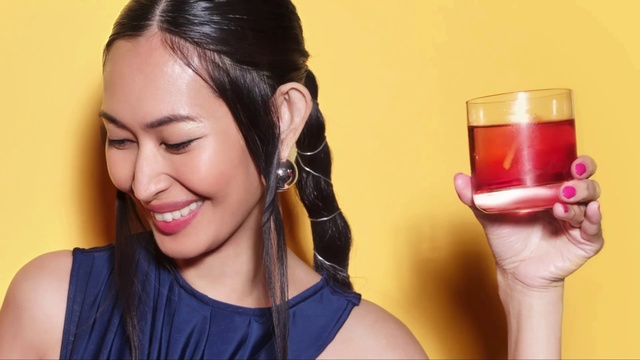 Video Reference: Lip, Smile, Eyebrow, Drinkware, Eyelash, Muscle, Ear, Neck, Human body, Tableware