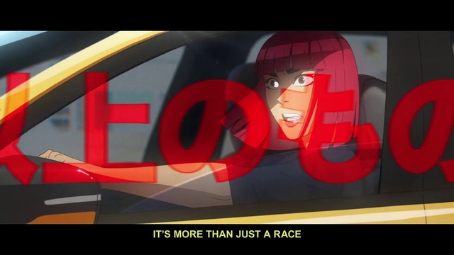 Video Reference: Font, Display device, Fictional character, Graphics, Advertising, Carmine, Signage, Brand, Personal luxury car, Logo